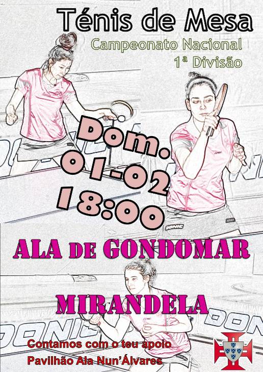 Ala Gondomar recebe CTM Mirandela